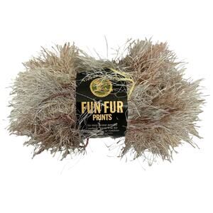 Lion Brand Fun Fur Prints Color 205 Sand Stone 57 Yards